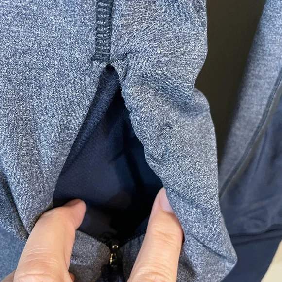 Lululemon Runderful 1/2 Zip Jacket pullover Heathered blue Size 4, EUC - Picture 3 of 9
